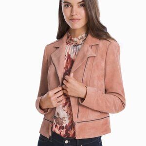 WHBM- Suede Moto Jacket
